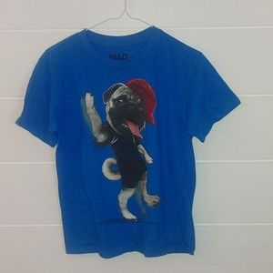 Boys t-shirt funny pug graphic size medium